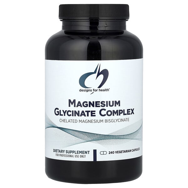 dfh00294_v_24.jpg Magnesium Glycinate Complex, 240 Vegetarian Capsules (150 mg per Capsule) — Designs For Health