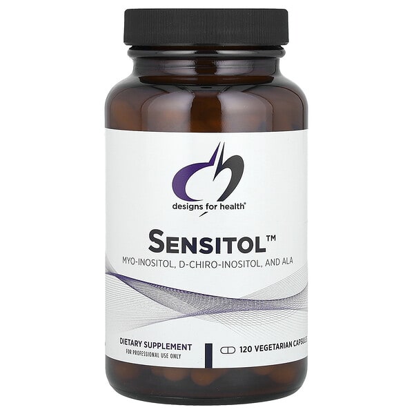 dfh00447_v_8.jpg Sensitol™, мио-инозитол, D-хироинозитол и АЛК, 120 вегетарианских капсул — Designs For Health