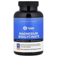 Designs For Sport®, бисглицинат магния, 120 вегетарианских капсул (150 мг на капсулу) — Designs For Health