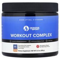 Designs for Sport®, комплекс для тренировок, клубника, 180 г (6,3 унции) — Designs For Health