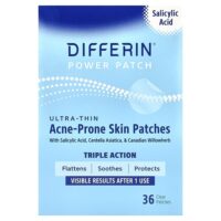 Power Patch, ультратонкие патчи для кожи, склонной к акне, 36 прозрачных патчей — Differin