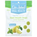 Oral Health™, капли для свежести дыхания, с кристаллами цинка, лимон и мята, без сахара, 24 конфеты в индивидуальной упаковке, 109 г (3,85 унции) — Dr. John's Healthy Sweets