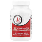 100% Wisconsin American Ginseng, 500 мг, 150 капсул — Dairyland Ginseng