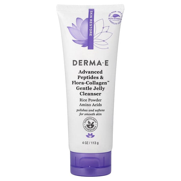 dme00730_v_24.jpg Advanced Peptides & Flora-Collagen™, мягкое очищающее желе, 113 г (4 унции) — DERMA E