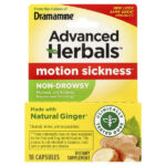 Advanced Herbals™ от токсикоза, не вызывает сонливости, 18 капсул (500 мг в 1 капсуле) — Dramamine — изображение 2