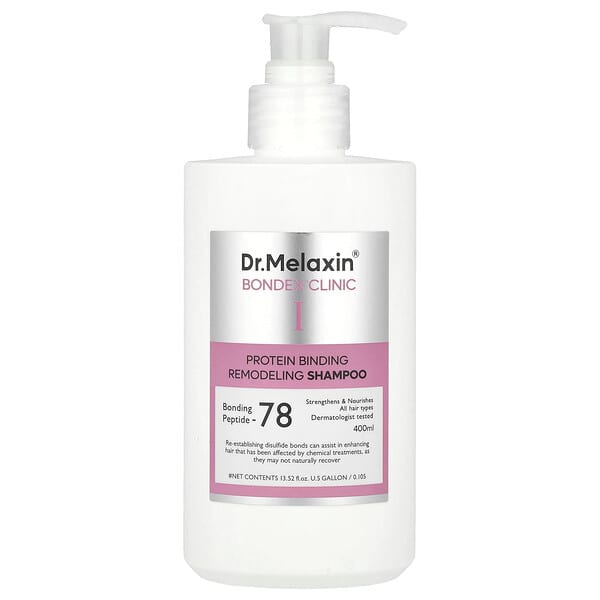 dmx48186_v_20.jpg Bondex Clinic I, шампунь для ремоделирования связывания с белком, для всех типов волос, 400 мл (13,52 жидк. унц.) — Dr.Melaxin
