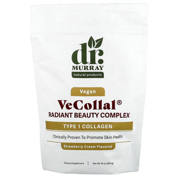 dmy35339_v_2.jpg VeCollal®, Vegan Radiant Beauty, клубничный крем, 454 г (16 унций) — Dr. Murray's