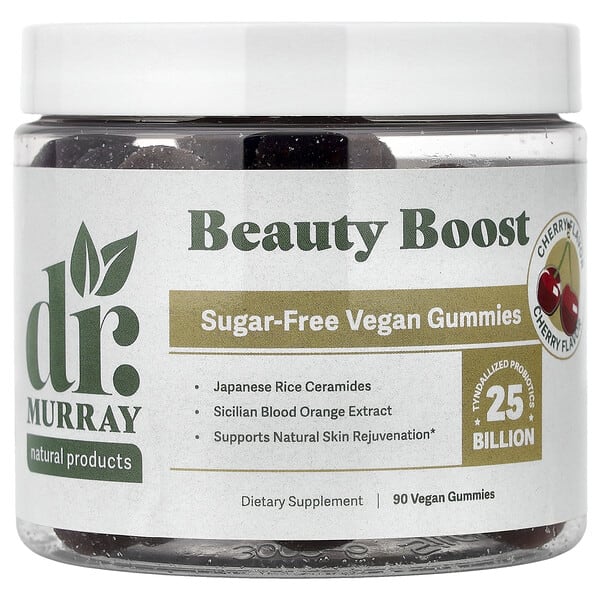 dmy35347_v_17.jpg Beauty Boost, жевательные таблетки, со вкусом вишни, 90 веганских жевательных таблеток — Dr. Murray's