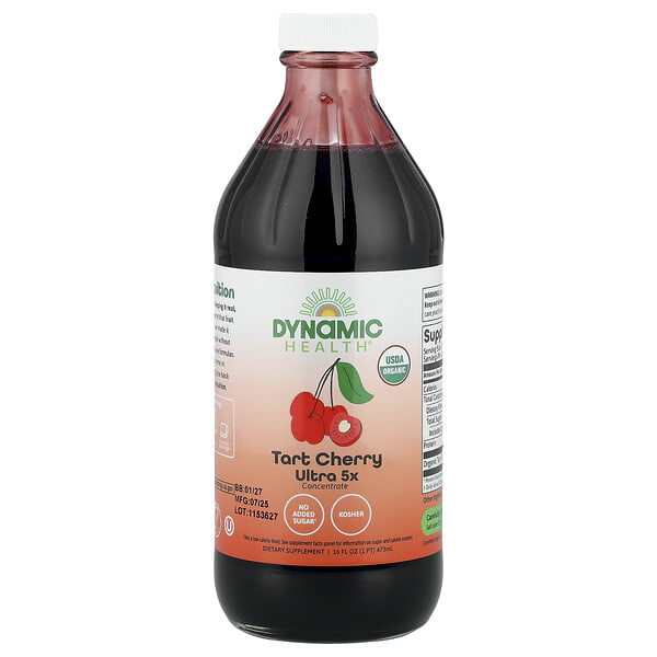 dnh72495_v_47.jpg Once Daily Tart Cherry, Ultra 5X, вишня, 100% концентрированный сок, 473 мл (16 жидк. унций) — Dynamic Health