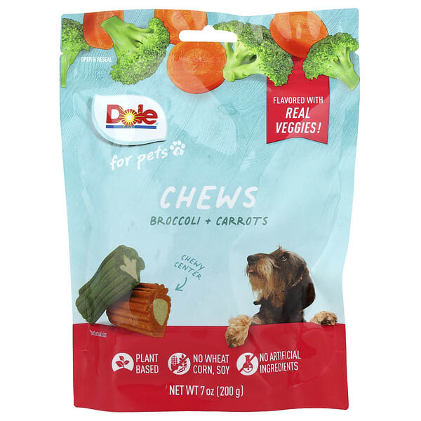 dop04364_v_2.jpg жевательные таблетки, брокколи и морковь, 200 г (7 унций) — Dole for Pets