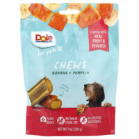 жевательные таблетки с бананом и тыквой, 200 г (7 унций) — Dole for Pets