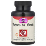 сила молодости, 500 мг, 100 вегетарианских капсул — Dragon Herbs