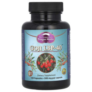 Goji LBP-40, 500 мг, 100 вегетарианских капсул — Dragon Herbs