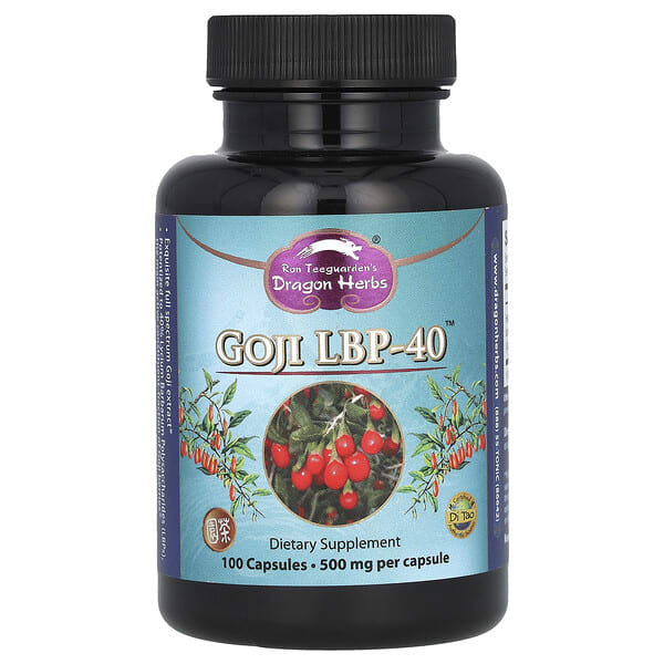 dra00527_v_30.jpg Goji LBP-40, 500 мг, 100 вегетарианских капсул — Dragon Herbs