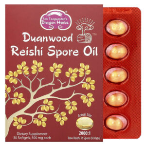 Duanwood™ споровое масло рейши, 500 мг, 30 мягких таблеток — Dragon Herbs