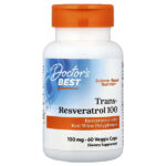 транс-ресвератрол, 60 растительных капсул — Doctor's Best