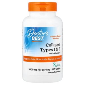 коллаген типов 1 и 3 с витамином C, 180 таблеток — Doctor's Best