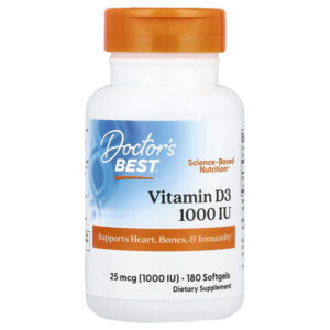 витамин D3, 25 мкг (1000 МЕ), 180 капсул — Doctor's Best