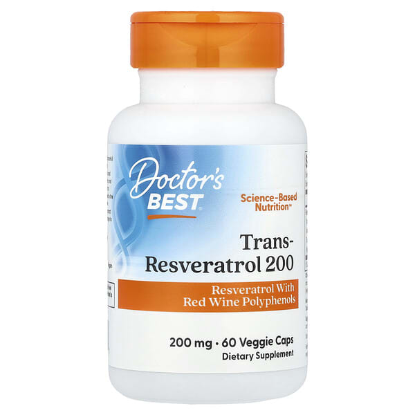 drb00211_v_87.jpg транс-ресвератрол 200 с Resvinol, 200 мг, 60 вегетарианских капсул — Doctor's Best