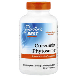 Curcumin Phytosome, куркумин, 1000 мг, 180 растительных капсул (500 мг в 1 капсуле) — Doctor's Best