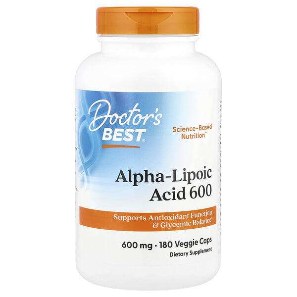 drb00249_v_149.jpg альфа-липоевая кислота 600, 600 мг, 180 вегетарианских капсул — Doctor's Best