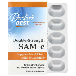 SAM-e, 400 мг, 60 таблеток, покрытых кишечнорастворимой оболочкой — Doctor's Best