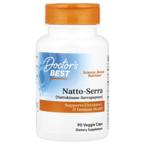 Натто-Серра, 90 вегетарианских капсул — Doctor's Best