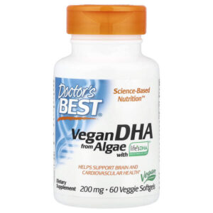 веганская ДГК из водорослей с Life's DHA™, 200 мг, 60 растительных капсул — Doctor's Best