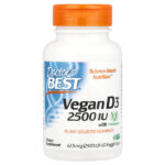 веганский витамин D3 с Vitashine D3, 2500 МЕ, 60 вегетарианских капсул — Doctor's Best