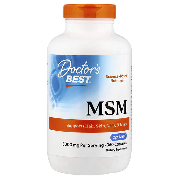 drb00317_v_111.jpg МСМ с OptiMSM®, 360 капсул (1000 мг в 1 капсуле) — Doctor's Best