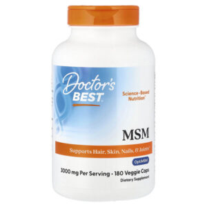 МСМ, 180 растительных капсул (1000 мг в 1 капсуле) — Doctor's Best