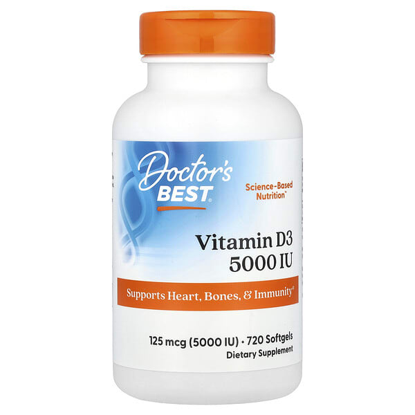 drb00363_v_116.jpg витамин D3, 125 мкг (5000 МЕ), 720 капсул — Doctor's Best
