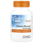 Gluten Rescue®, смесь ферментов для переваривания глютена, 60 растительных капсул — Doctor's Best