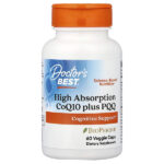 коэнзим Q10 с PQQ с высокой степенью усвоения, 60 растительных капсул — Doctor's Best