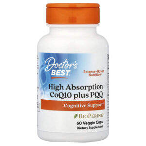 коэнзим Q10 с PQQ с высокой степенью усвоения, 60 растительных капсул — Doctor's Best