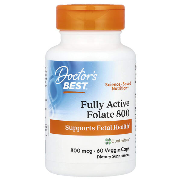 drb00458_v_74.jpg Fully Active Folate 800, фолат, 800 мкг, 60 растительных капсул — Doctor's Best