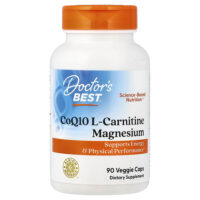 коэнзим Q10, L-карнитин и магний, 90 вегетарианских капсул — Doctor's Best
