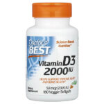 Витамин D3, 50 мкг (2000 МЕ), 180 растительных капсул — Doctor's Best
