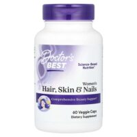Для волос, кожи и ногтей, 60 вегетарианских капсул — Doctor's Best