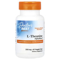 L-теанин, AlphaWave®, 200 мг, 60 растительных капсул — Doctor's Best