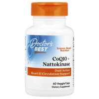Коэнзим Q10 + наттокиназа, 60 растительных капсул — Doctor's Best