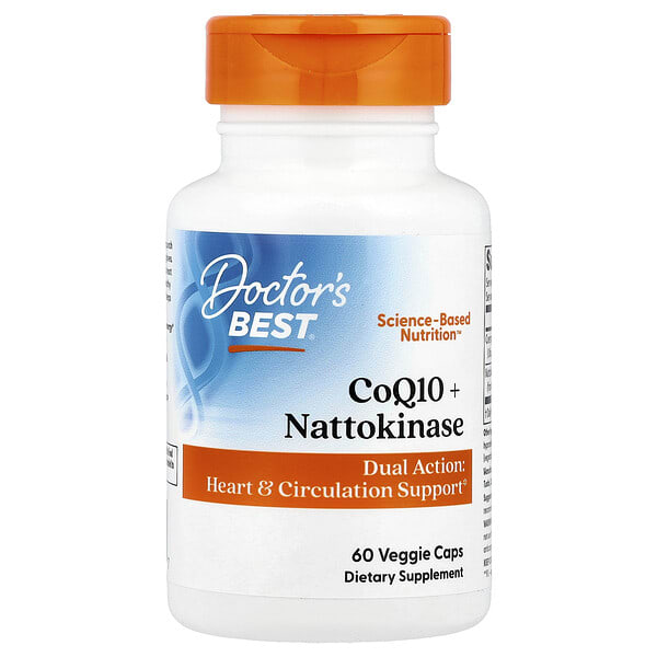 drb00628_v_8.jpg Коэнзим Q10 + наттокиназа, 60 растительных капсул — Doctor's Best