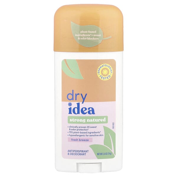 dry26482_v_24.jpg Dry Idea, Strong Natured, дезодорант и антиперспирант, Fresh Breeze, 74 г (2,6 унции)