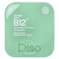 B12, апельсин и мята, 30 полосок для полости рта — Diso