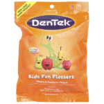 Kids Fun Flossers, дикие фрукты, 90 зубочисток — DenTek
