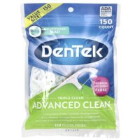 Advanced Clean Floss Picks, жидкость для полоскания рта, 150 зубочисток — DenTek
