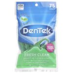 Fresh Clean, зубочистка с зубной нитью, средство для гигиены полости рта, 75 зубочисток — DenTek