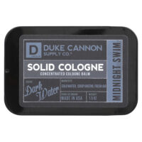 Solid Cologne, Midnight Swim, темная вода, 1,5 унции — Duke Cannon Supply Co.
