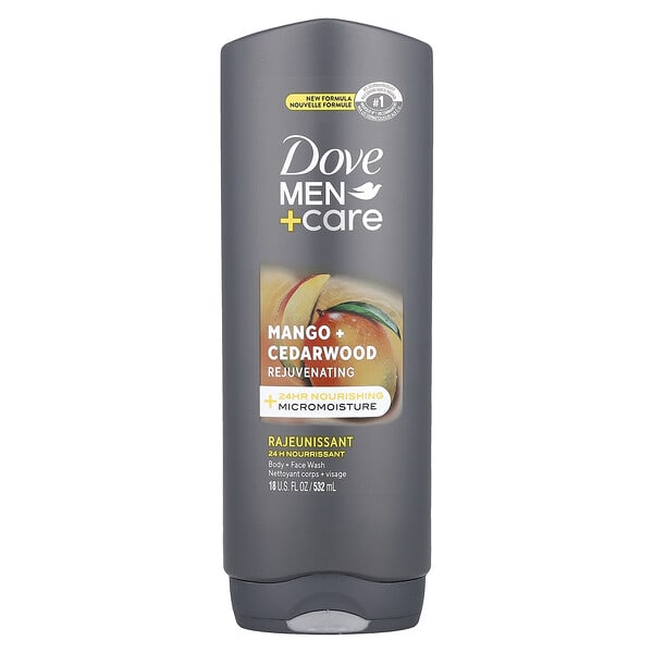 dve04219_v_8.jpg Men + Care, гель для душа и тела, манго и кедр, 532 мл (18 жидк. унц.) — Dove