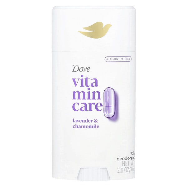 dve50909_v_8.jpg Vitamin Care + дезодорант, лаванда и ромашка, 74 г (2,6 унции) — Dove
